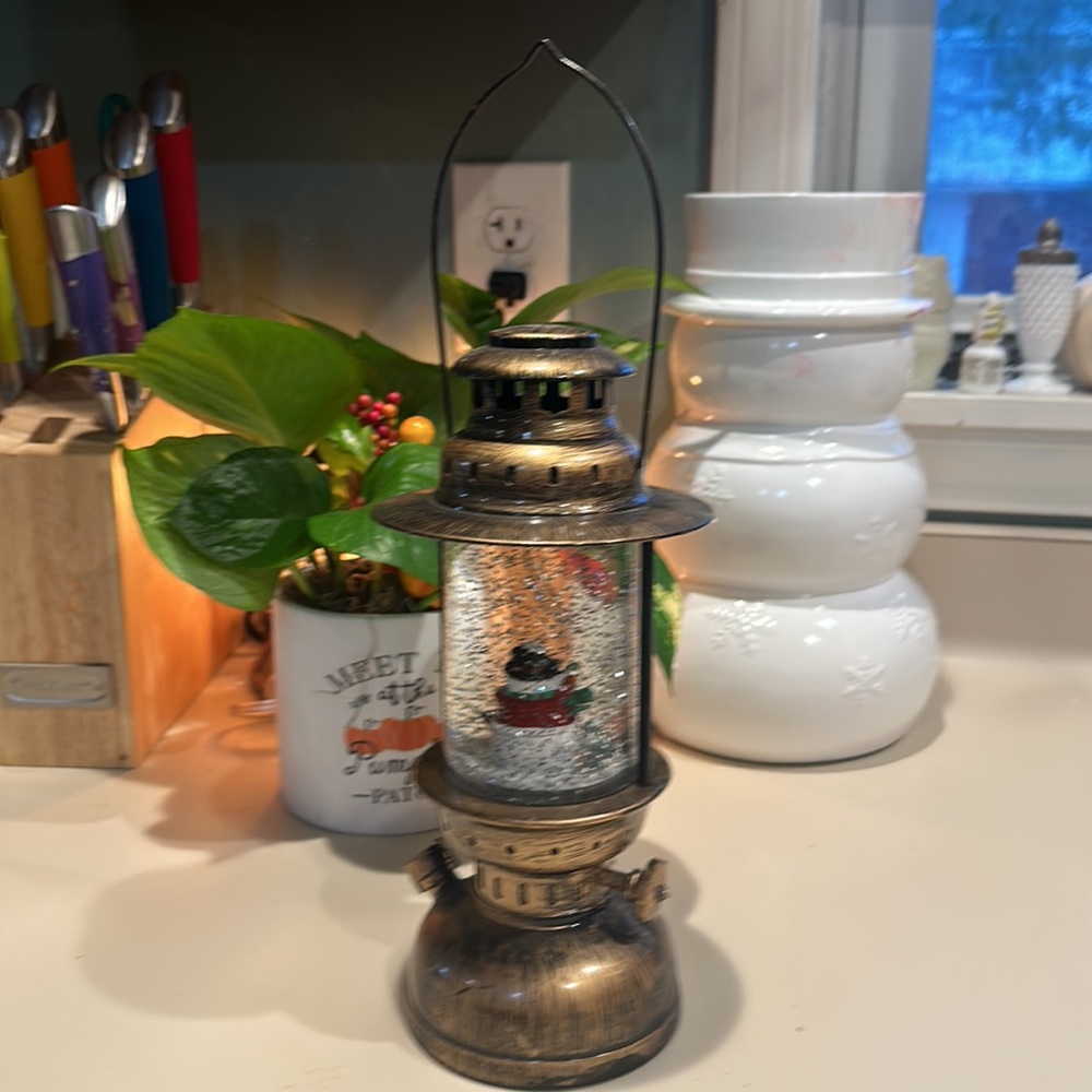 LED Light-Up Snowman Lantern